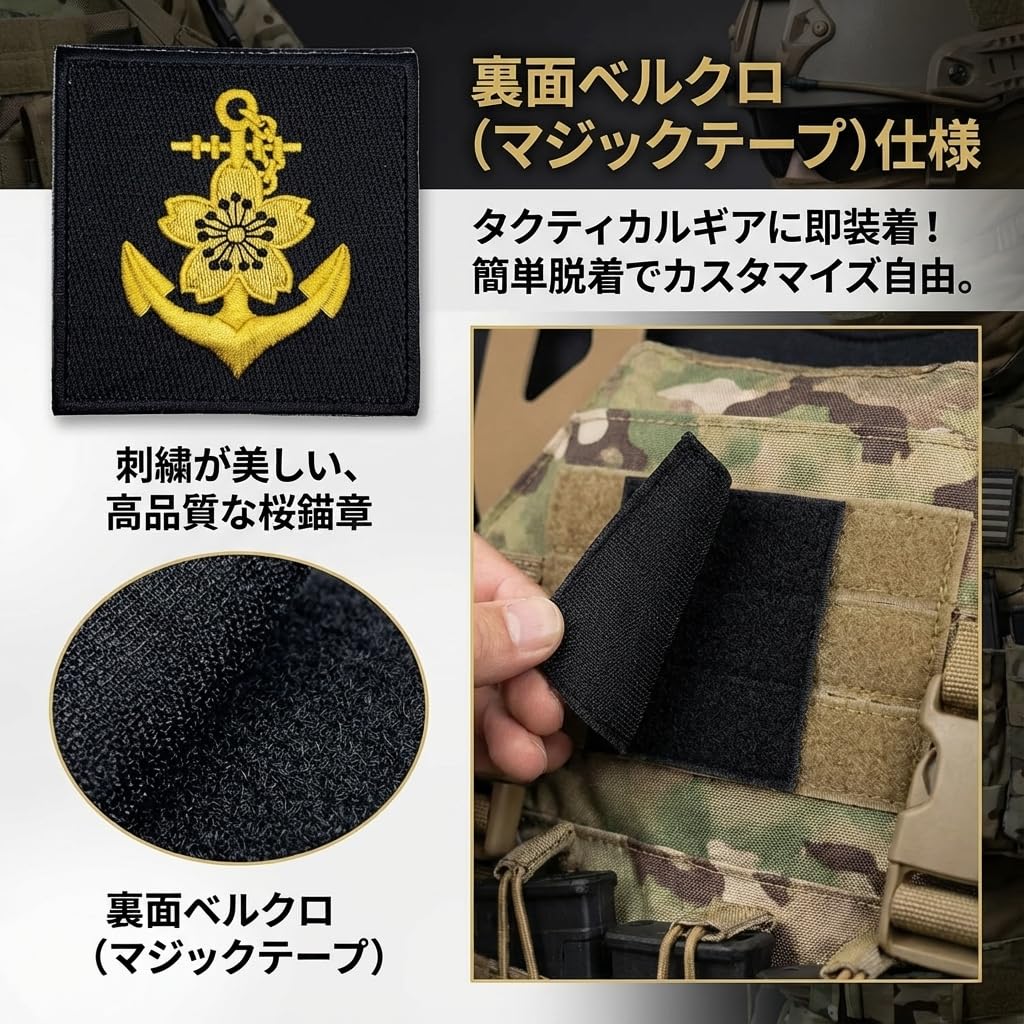 Amazon.co.jp: ワッペン屋Dongri ベルクロワッペン マジックテープ 大